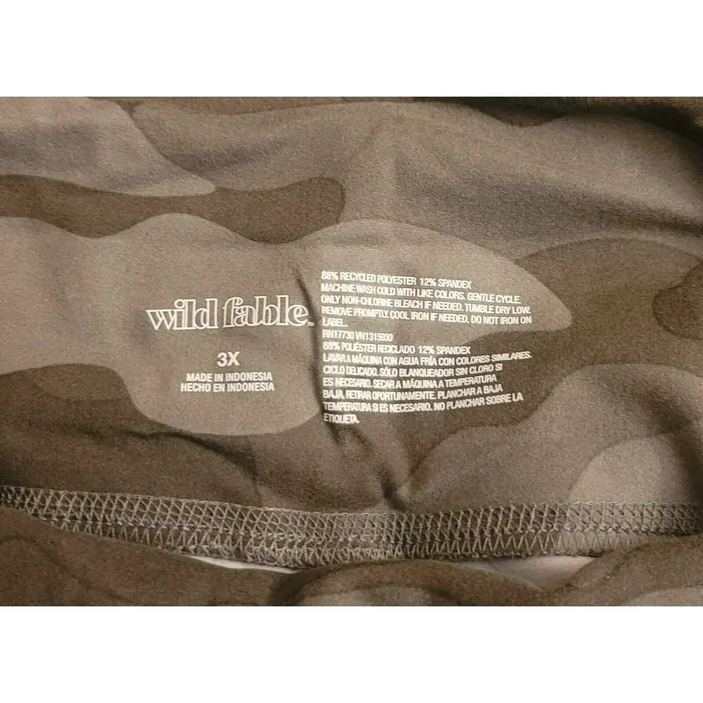 Womens 3X camouflage camo capris green High Rise plus size gift - Picture 6 of 6